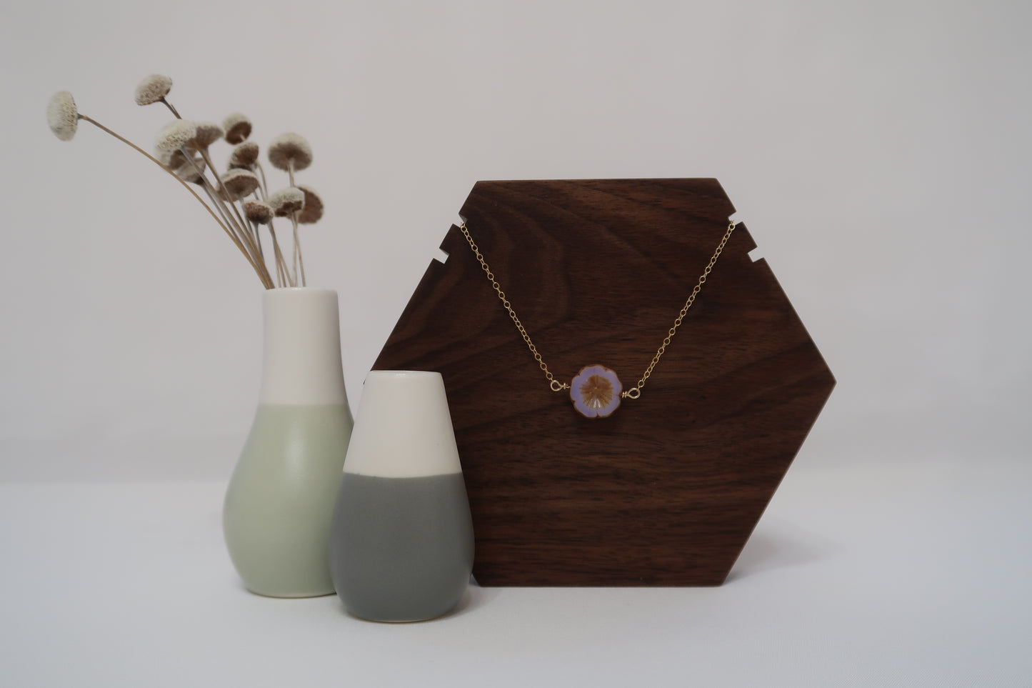 Flower Solitaire Necklace