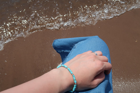 Turquoise and Gold Bead Bracelet