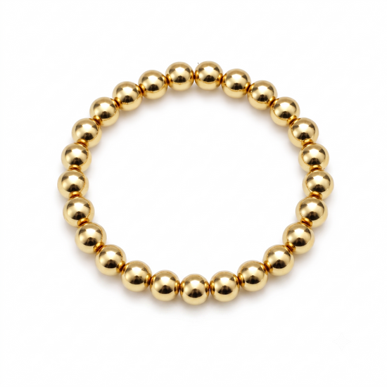 Gold Bead Bracelet for Stacking