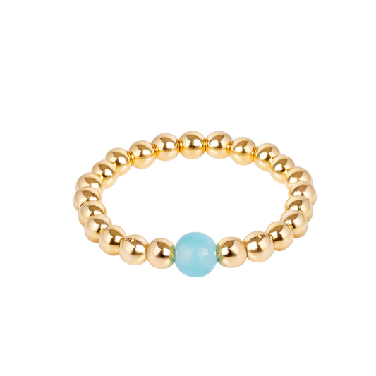 Gold-Filled and Chalcedony Ring